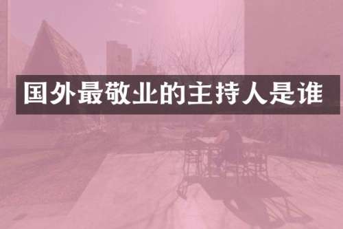 国外最敬业的主持人是谁