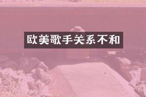 欧美歌手关系不和