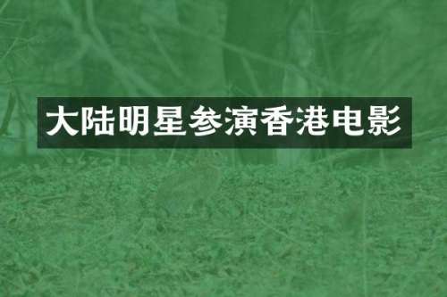 大陆明星参演香港电影