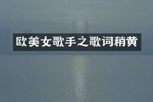 欧歌手之歌词稍黄