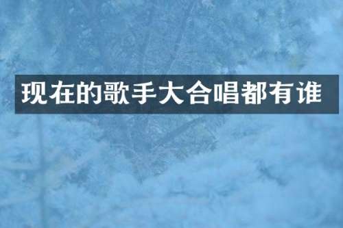 现在的歌手大合唱都有谁