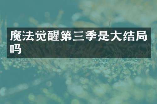魔法觉醒第三季是大结局吗