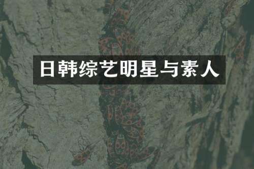日韩综艺明星与素人