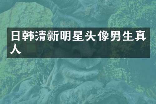 日韩清新明星头像男生真人
