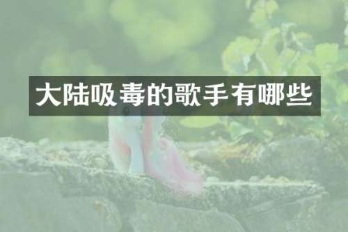 大陆吸毒的歌手有哪些