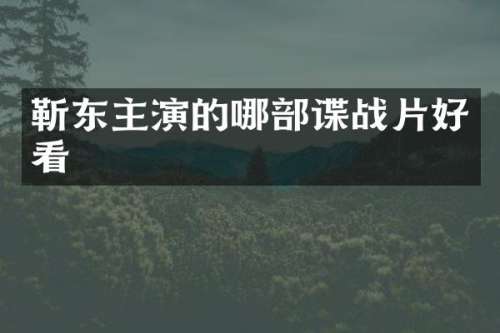 主演的哪部谍战片好看