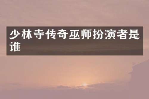 少林寺传奇巫师扮演者是谁