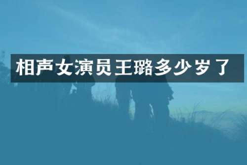 相声女演员王璐了