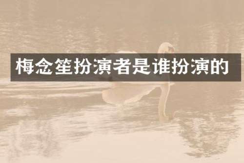 梅念笙扮演者是谁扮演的