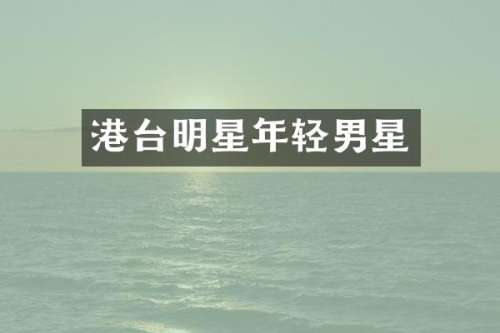港台明星年轻男星