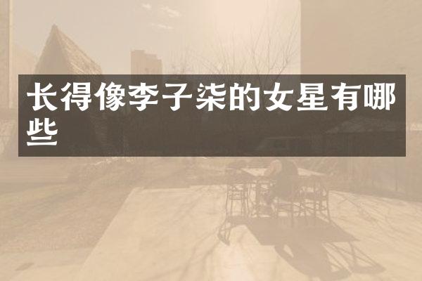 长得像李子柒的女星有哪些