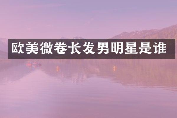 欧美微卷长发男明星是谁