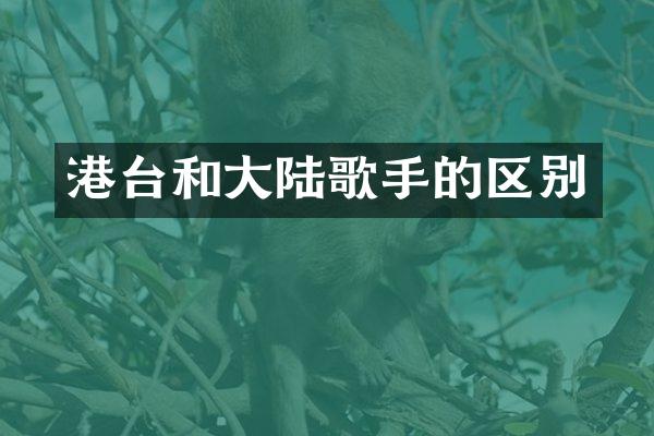 港台和大陆歌手的区别
