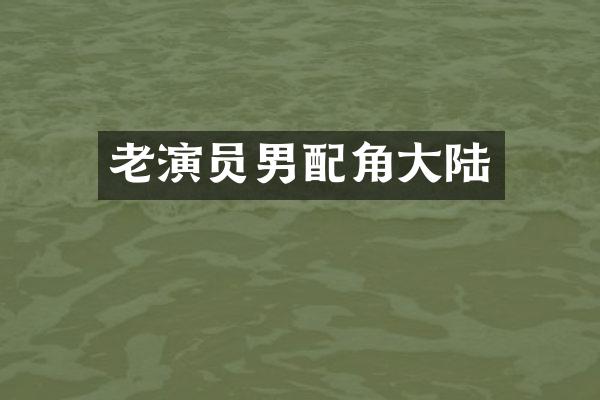 老演员男配角大陆
