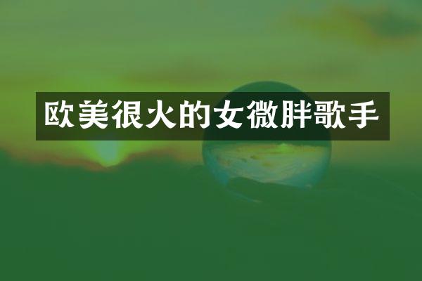 欧美很火的女微胖歌手