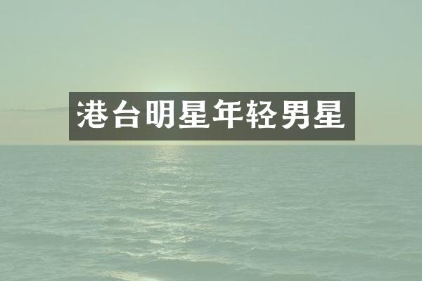 港台明星年轻男星