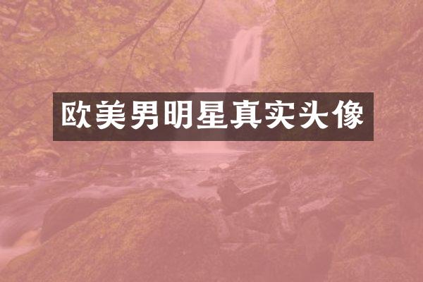 欧美男明星真实头像