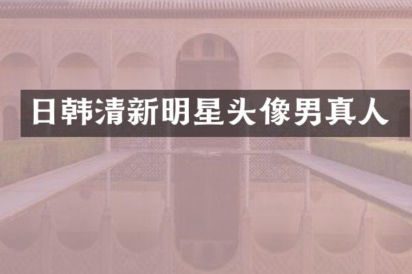 日韩清新明星头像男真人