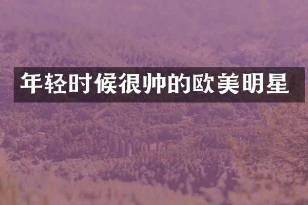年轻时候很帅的欧美明星