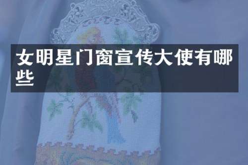 女明星门窗宣传大使有哪些