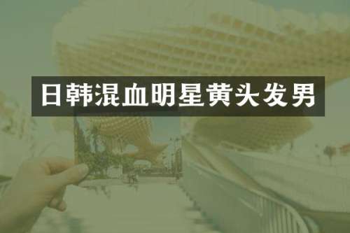 日韩混血明星黄头发男