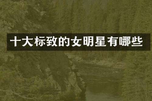 十大标致的女明星有哪些