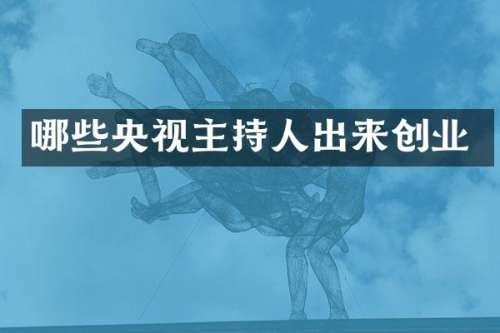 哪些央视主持人出来创业