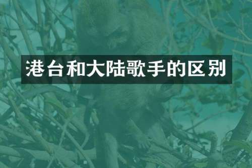 港台和大陆歌手的区别