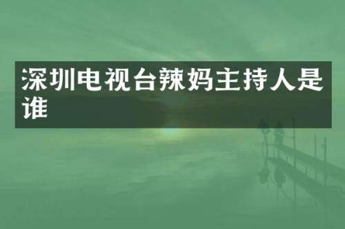 深圳电视台辣妈主持人是谁