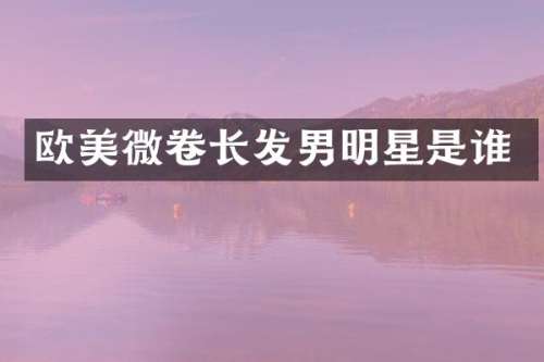 欧美微卷长发男明星是谁