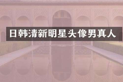 日韩清新明星头像男真人