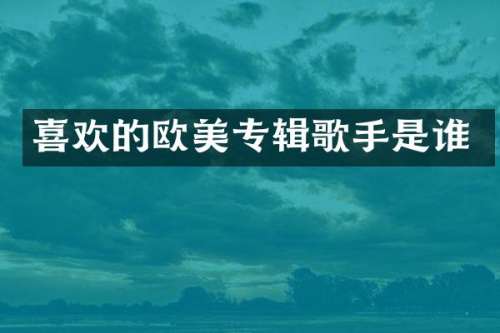 喜欢的欧美专辑歌手是谁