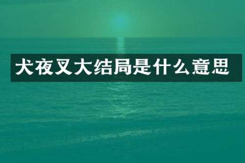 犬夜叉大结局是什么意思