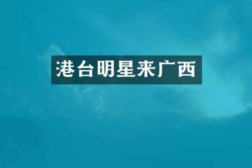 港台明星来广西