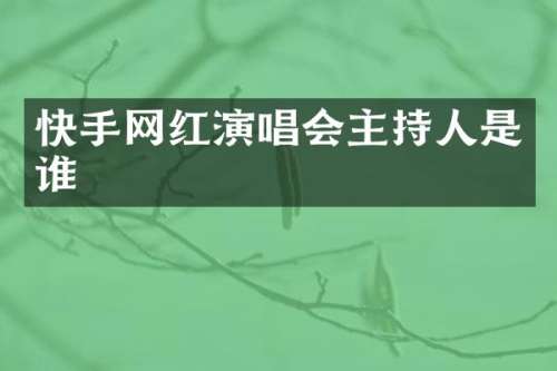 快手网红演唱会主持人是谁