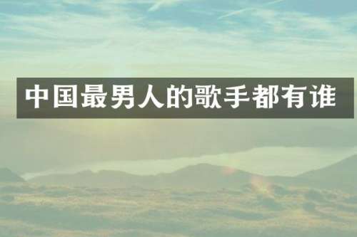中国最男人的歌手都有谁