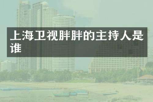 上海卫视胖胖的主持人是谁