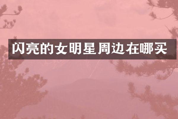 闪亮的女明星周边在哪买