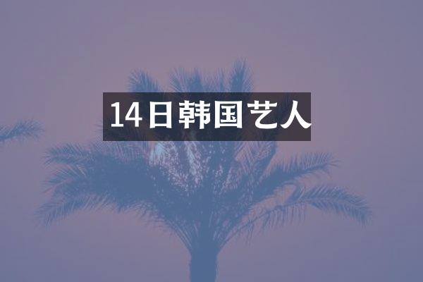14日韩国艺人