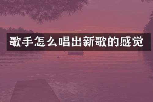 歌手怎么唱出新歌的感觉