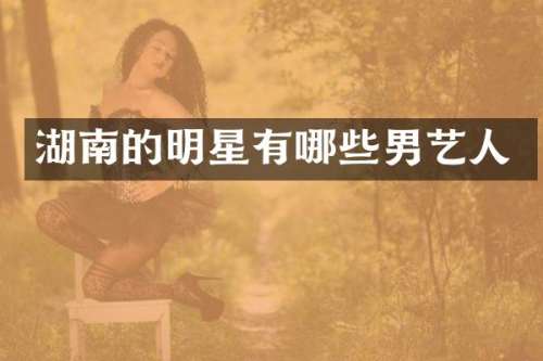 湖南的明星有哪些男艺人