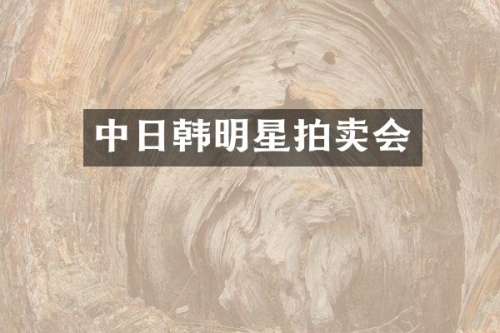中日韩明星拍卖会