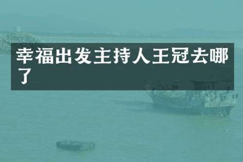 幸福出发主持人王冠去哪了