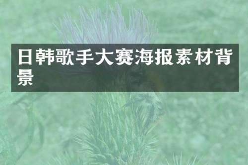 日韩歌手大赛海报素材背景
