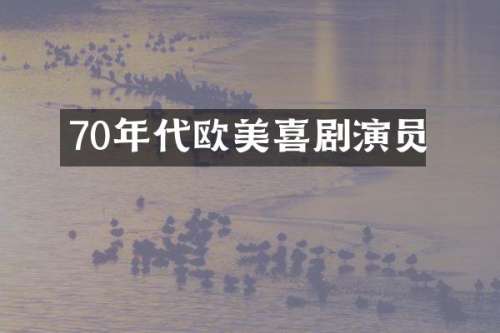70年代欧美喜剧演员
