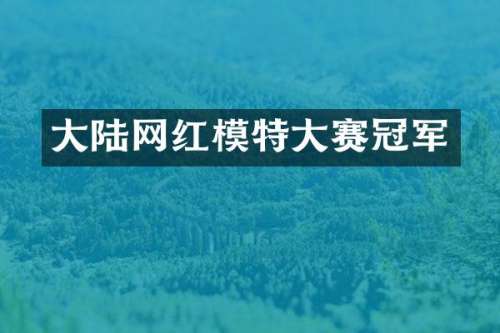 大陆网红模特大赛冠军