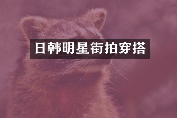 日韩明星街拍穿搭