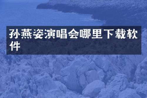 孙燕姿演唱会哪里下载软件