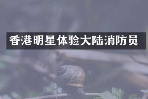 香港明星体验大陆消防员