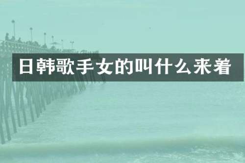 日韩歌手女的叫什么来着